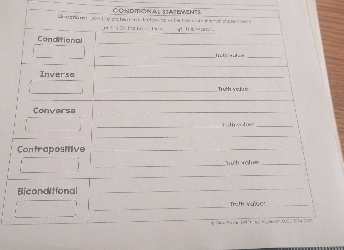 CONDITIONAL STATEMENTS