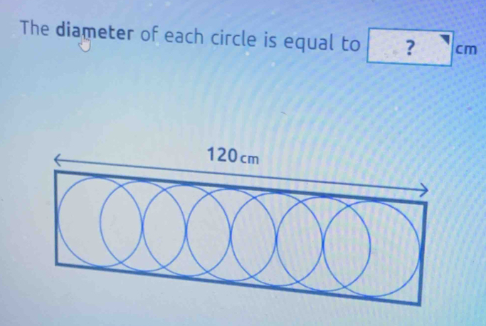 The diameter of each circle is equal to ? cm