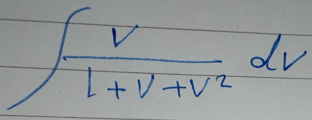 ∈t  v/l+v+v^2 dv