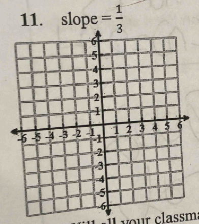 slope = 1/3 
11 v r classma