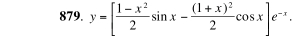 y=[ (1-x^2)/2 sin x-frac (1+x)^22cos x]e^(-x).