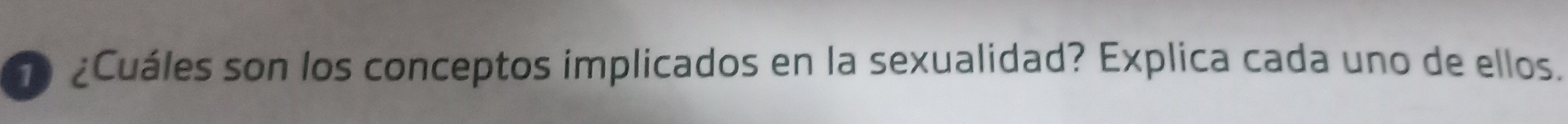 ¿Cuáles son los conceptos implicados en la sexualidad? Explica cada uno de ellos.