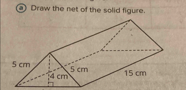 Draw the net of the solid figure.