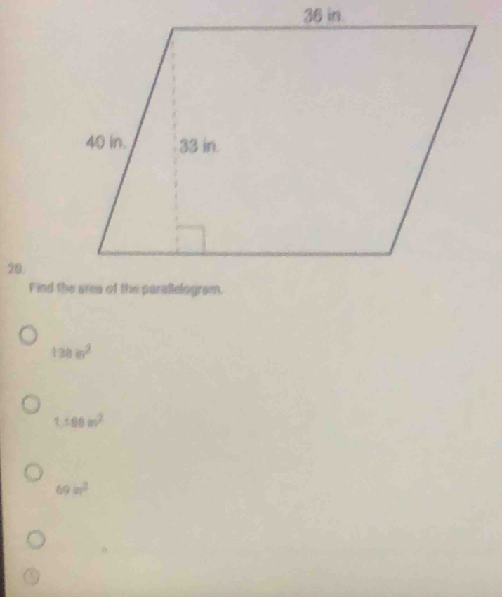 20
138m^2
1,188m^2
69in^2