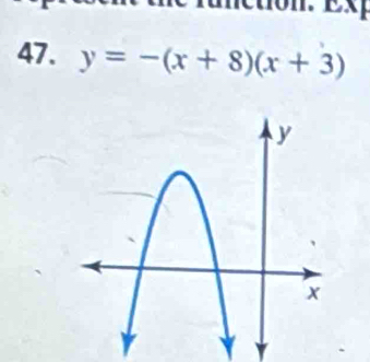 y=-(x+8)(x+3)