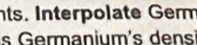 nts. Interpolate Germ 
s Germanium's dens