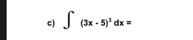 ∈t (3x-5)^3dx=