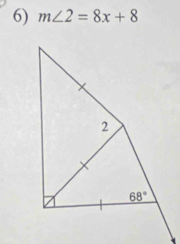 m∠ 2=8x+8