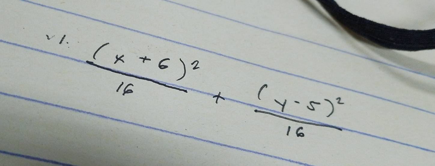 √1.
frac (x+6)^216+frac (y-5)^216