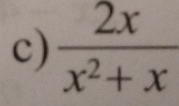  2x/x^2+x 