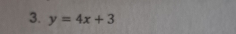 y=4x+3