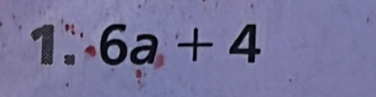 1∴ 6a+4