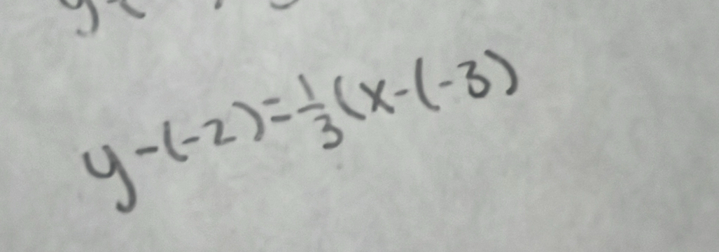 y-(-2)= 1/3 (x-(-3)