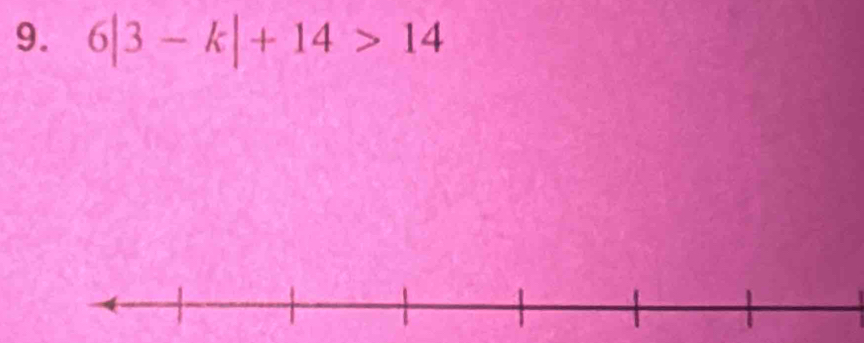 6|3-k|+14>14