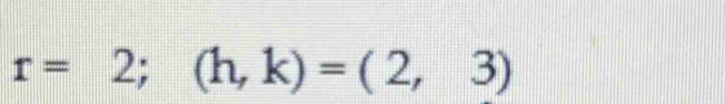 r=2; (h,k)=(2,3)