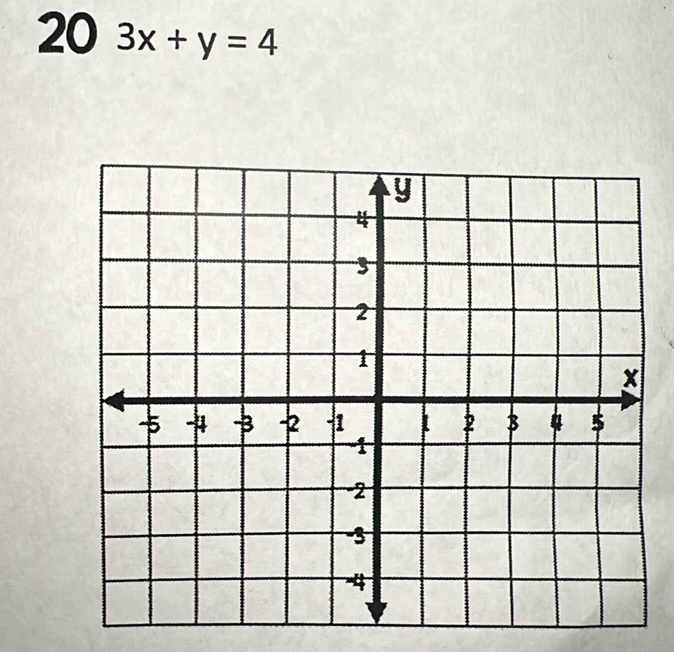 20 3x+y=4