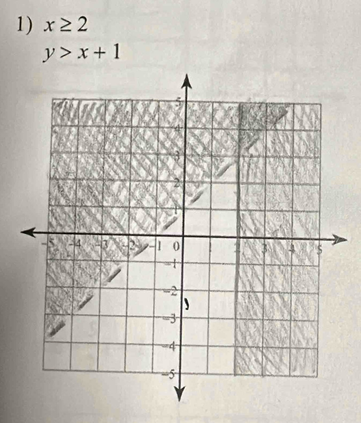 x≥ 2
y>x+1