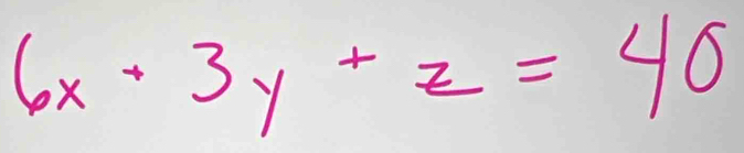 6x+3y+z=40