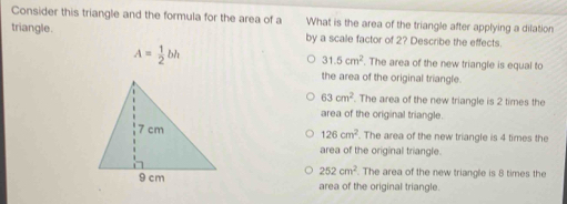 Solved: Consider this triangle and the formula for the area of a What ...