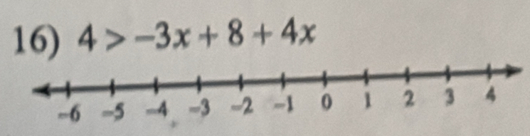 4>-3x+8+4x