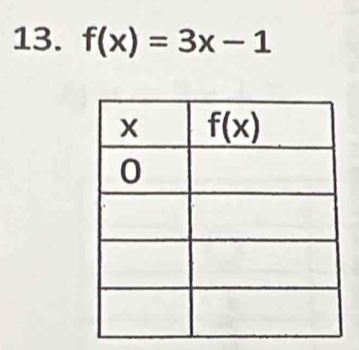 f(x)=3x-1