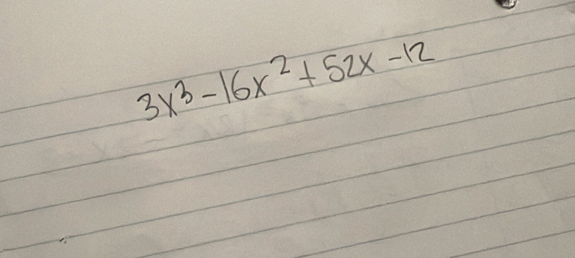 3x^3-16x^2+52x-12