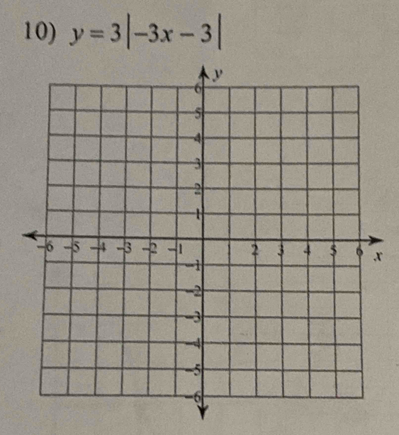 y=3|-3x-3|