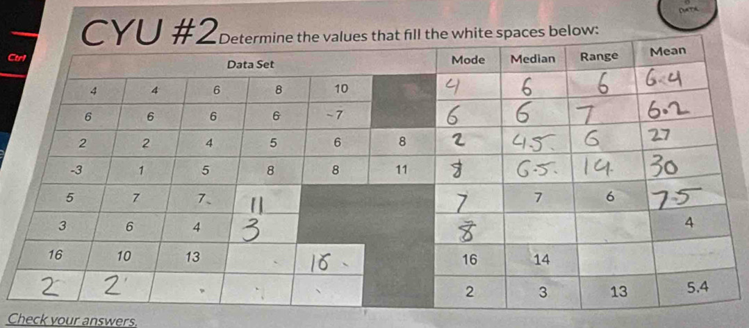 CYU #2e spaces below: 
C 
Check your answers.