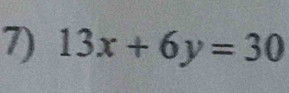 13x+6y=30