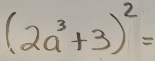 (2a^3+3)^2=