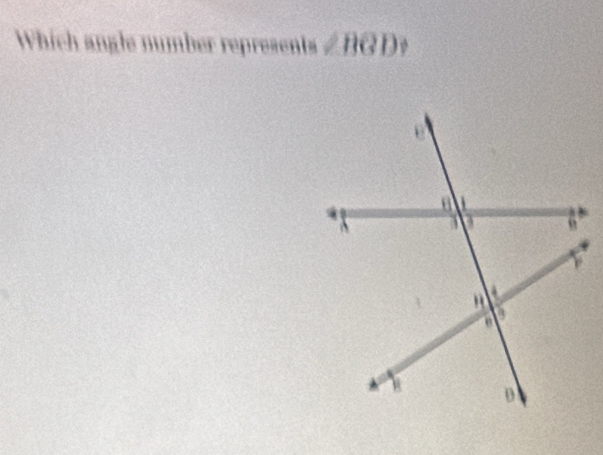 Which angle number represents ∠ BQD