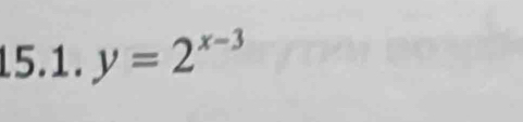 y=2^(x-3)