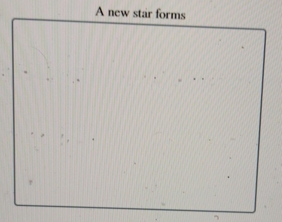 A new star forms