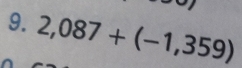 2,087+(-1,359)