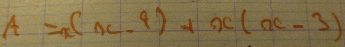 A=x(x-9)+x(x-3)