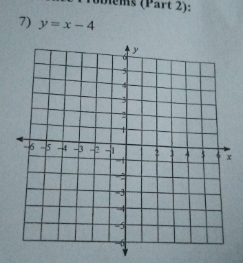 obiéms (Part 2): 
7) y=x-4