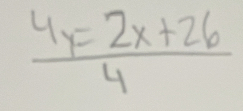  (4y=2x+26)/4 