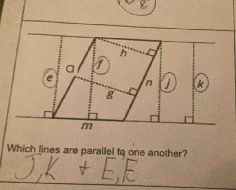 Which lines are parallel to one another?