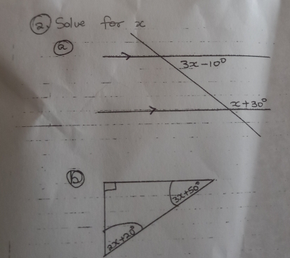 ( Solve for x
a
⑤