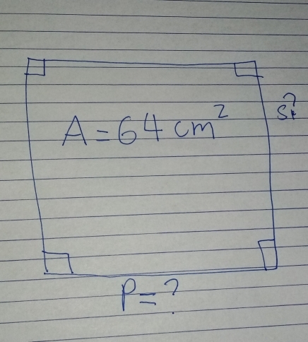 A=64cm^2 S?
P=