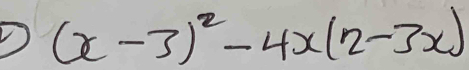 (x-3)^2-4x(2-3x)