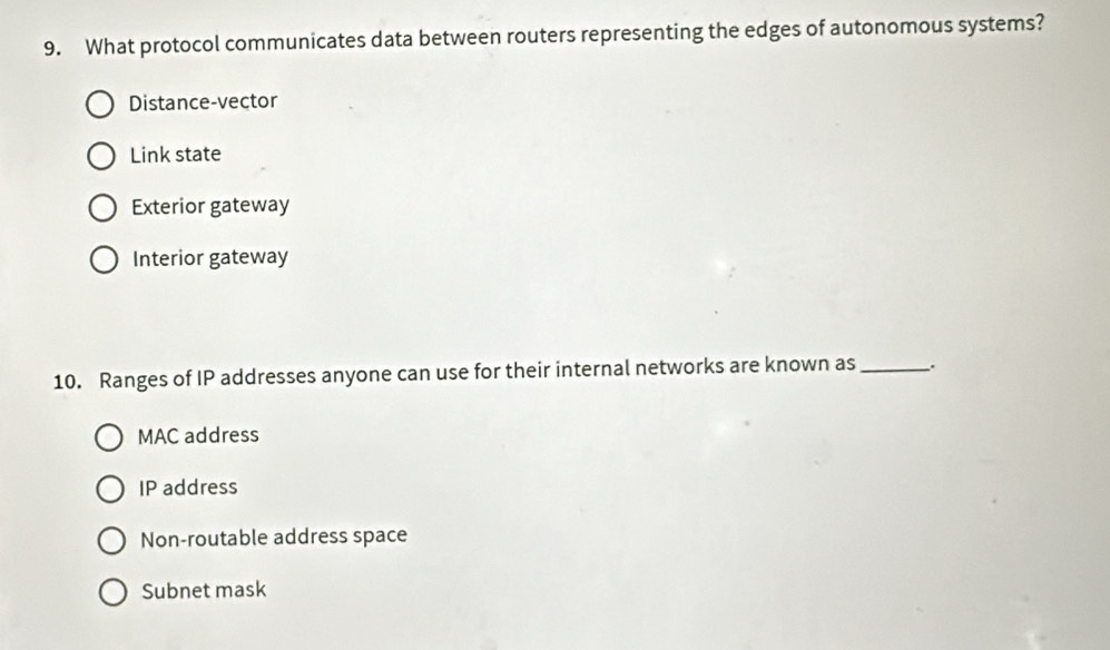 Solved: What protocol communicates data between routers representing ...