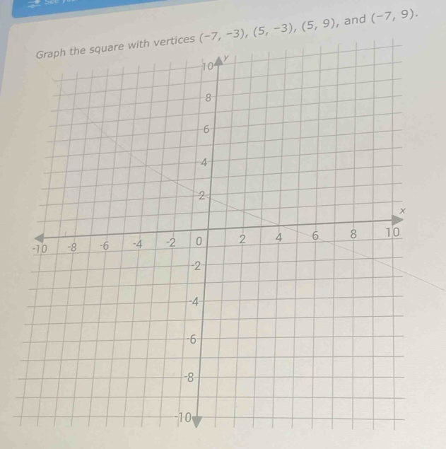 (-7,-3), (5,-3), (5,9) , and (-7,9).