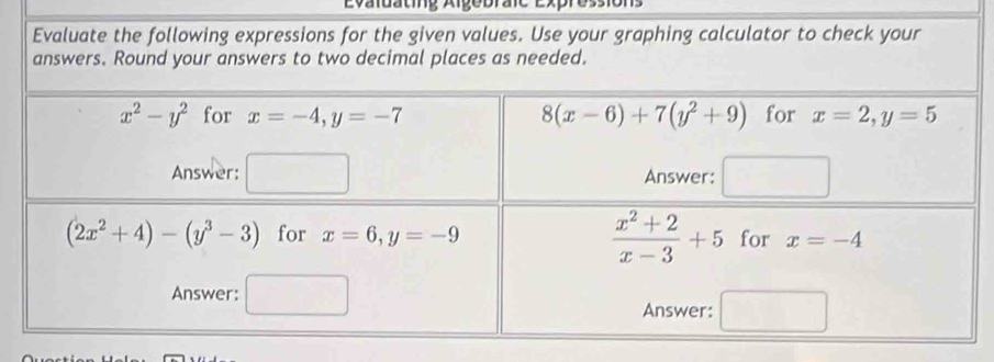 Evaluating Algebraic 2xp