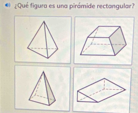 ¿Qué figura es una pirámide rectangular?