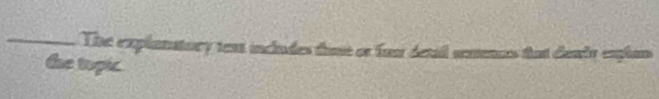 Tse explanatory test inciades tuse or fnw detal somoncs that dendr explan 
the topic.