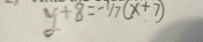 y+8=-1/7(x+7)