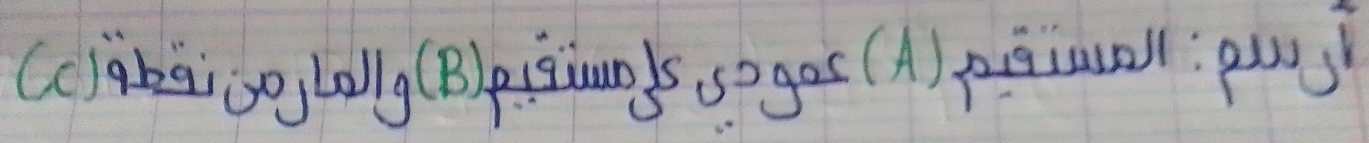 (ciàbaijoy lallg (B)pisiun)s so ges (A) pe(all: p()