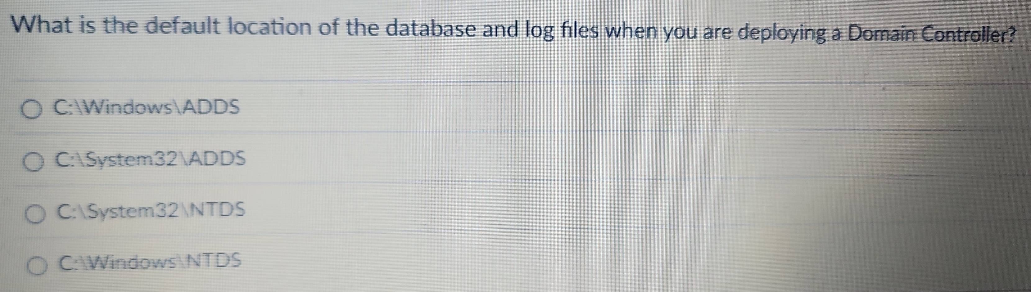 Solved: What is the default location of the database and log files when ...