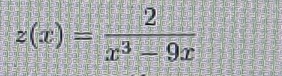 z(x)= 2/x^3-9x 